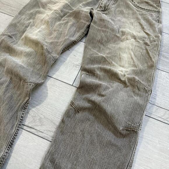 Kuhl Men’s Cargo Utility Pant RIOT Vinatge Patina dye 34x27 Tan Double Knee Work - Picture 5 of 11